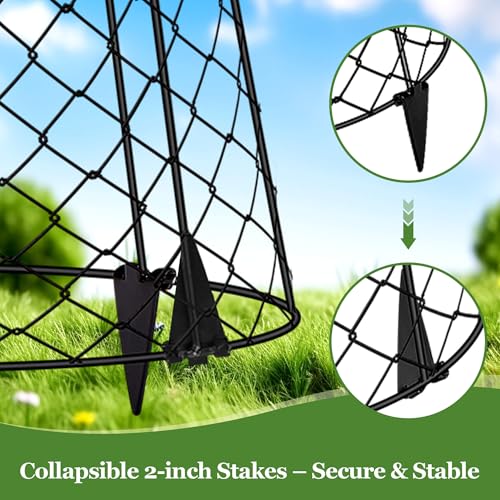 6 Pack Garden Cloches for Plants, 13" D x 20" H - size: 6 Sets(13"D x 20"H)