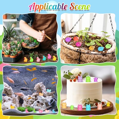 135 PCS Luminous Mini Resin Ducks Tiny Glow in The Dark Duck