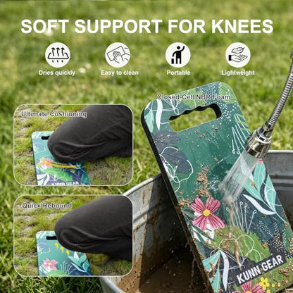 KUNN 5 Gallon Garden Bucket Tool Organizer & Kneeling Pad Set, Green - color: Green Leaf