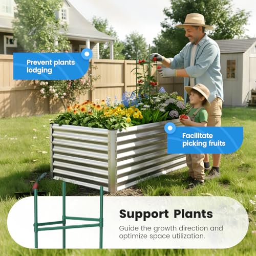 Quictent Galvanized Tall Raised Garden Bed 6x3x2 Ft - color: Silver, size: 6x3x2 ft
