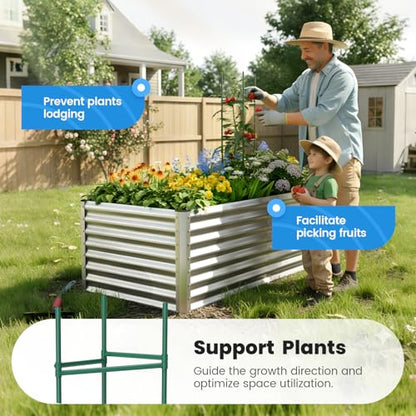Quictent Galvanized Tall Raised Garden Bed 6x3x2 Ft - color: Silver, size: 6x3x2 ft