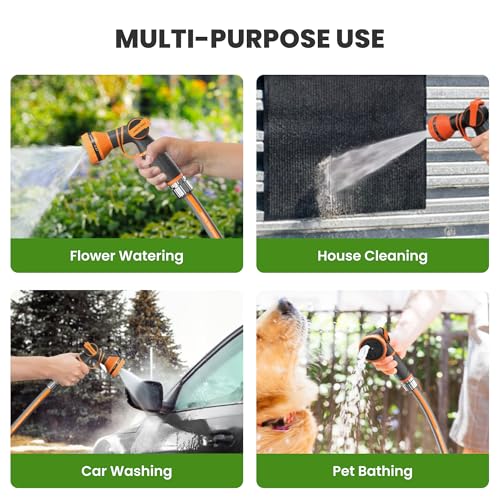 Giraffe Tools 10FT Garden Hose Lay Flat Lightweight Flexible Water Hose - size: 10FT