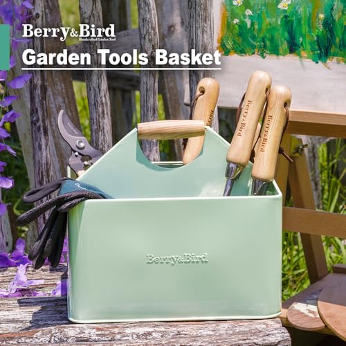 Garden Tool Organizer, Metal Garden Caddy with 4 Compartments