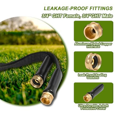 50FT Garden Hose, Non-Expanding Lightweight Leak-Proof Hose