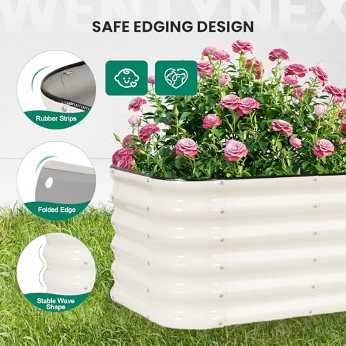 4×2×1.4FT Modular Raised Garden Bed, 3 In1 Galvanized Raised Planter