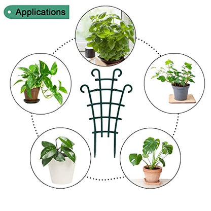 UWIOFF Trellis for Potted Plants, 4Pcs Stackable Small Indoor Plant Trellis