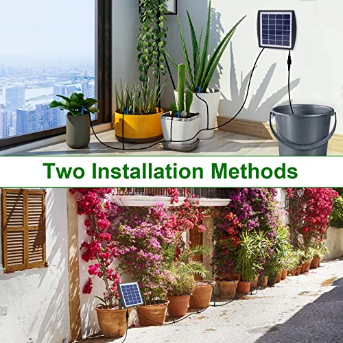 RISINGUP Solar Drip Irrigation System for 15 Potted Plants - size: 15 pots