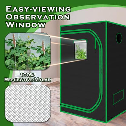 3x3 Grow Tent, 36"x36"x72" Hydroponics Growing Tent - size: 36"x36"x72"
