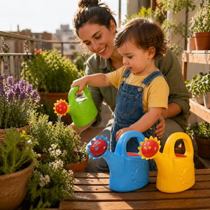Garneck 3pcs Kids Watering Can Bath Toy Set: Toddler Small Watering Cans for Kids Plastic Garden Water Play Toys Boys Girls Indoor Outdoor Pretend Play Beach Backyard Fun(Random Styles)