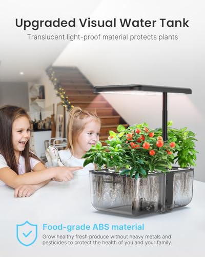 iDOO Hydroponics Growing System with 12 Pods Kit & LED Grow Light