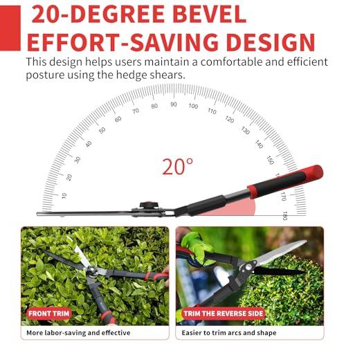 GARTOL 23" Heavy Duty Hedge Shears, 9" Wavy Blade Clippers