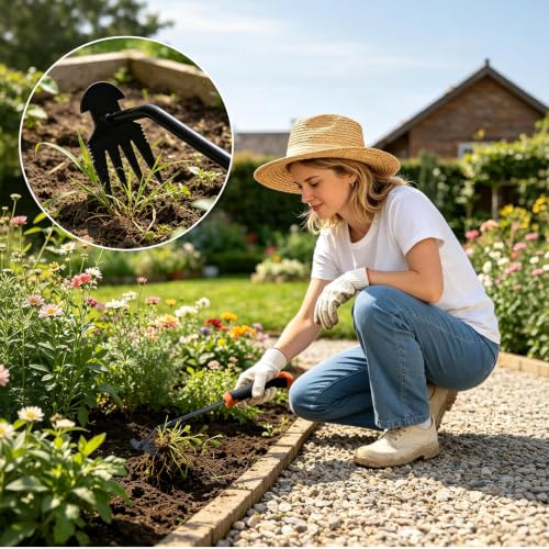 Portable Garden Weed Remover Tool, Handheld Gardening Weeder
