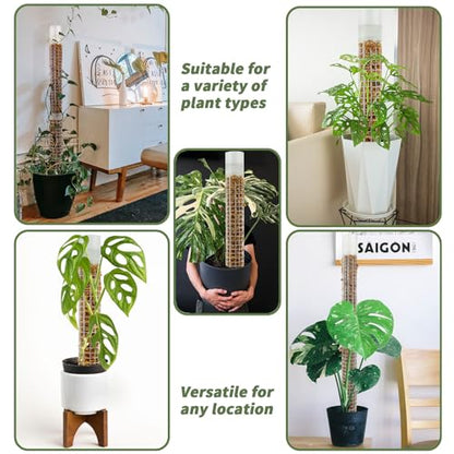 2pcs 18.8" Self-Watering Moss Pole Plastic, Monstera Dripper - size: 2PACK-Lagre