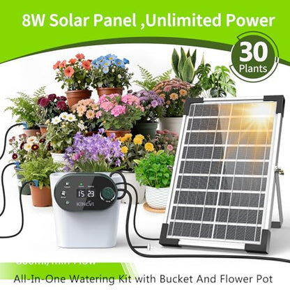 Solar Drip Irrigation System, Auto Plant Waterer for 30 Pots - color: 308