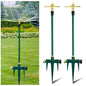 3-Arm 360° Rotating Garden Sprinkler, 2 Pack Telescoping Sprinkler with Spike, Brass Garden Lawn Water Sprinkler for Large Area up to 40 Inches