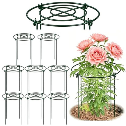 DAYUMKOU 8 Pack Peony Cages and Supports, 11.5" D x 12" H - size: 8pc 11.5"x12"
