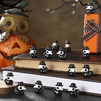 Briwooody 50 Pcs Halloween Mini Plague Doctor Figurine Bulk,Stylish Style - color: Stylish Style
