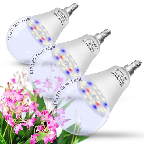 ALIDE Led Grow Light Bulbs for Indoor Plants Full Spectrum E12 Candelabra - size: E12