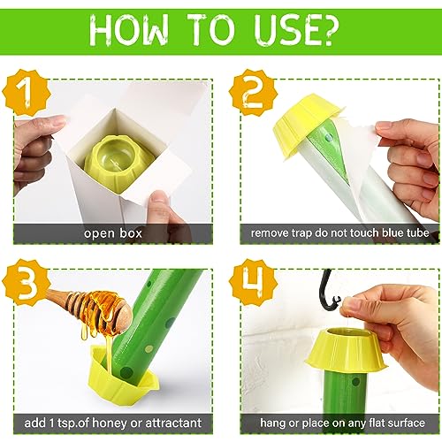 Qualirey 12 Pcs Sticky Fly Trap Fly Stick with Hook, Stylish Style - style: Stylish Style