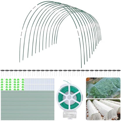 161 PCS Greenhouse Hoops Kit 7 FT Garden Tunnel Hoops for Raised Beds