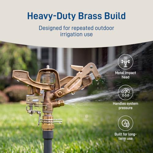 Orbit Brass Impact Sprinkler Head, Dual Nozzle, 3/4 in. MPT - 55016