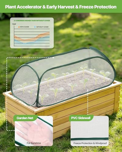 Garden Covers for Raised Beds, Greenhouse Humidity Domes, 2 Pack