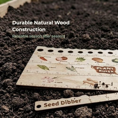 Seed Spacing Ruler for Square Foot Gardening and Raised Beds Planting Guide