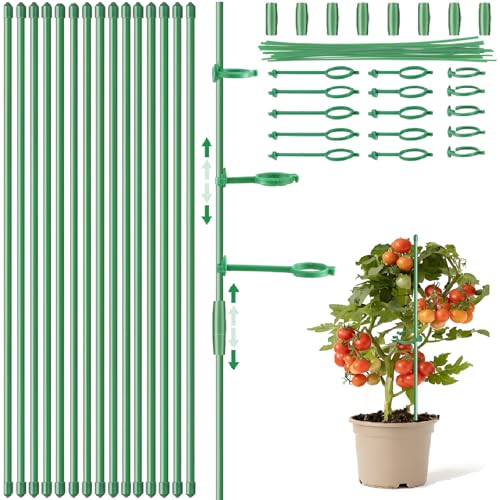 12 Inch Adjustable Plant Stakes, 16 Pcs Plant Supports Plant Sticks - size: 12In
