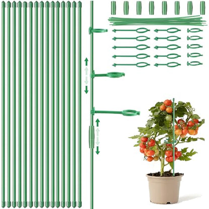 12 Inch Adjustable Plant Stakes, 16 Pcs Plant Supports Plant Sticks - size: 12In