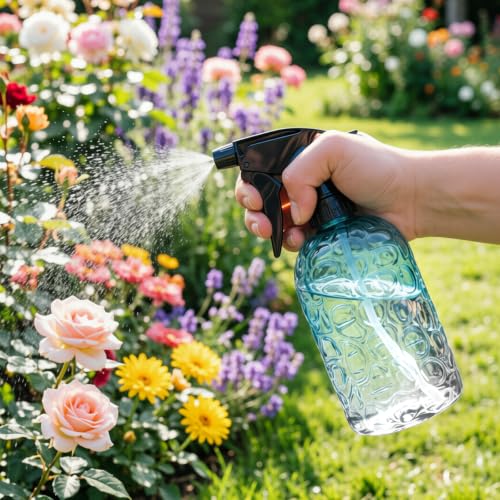 OFFIDIX Watering Can Indoor Set Blue Small Metal Water Can and Spray Bottle - color: Ocean Blue