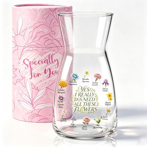 Birthday Gifts for Mom Flower Vase Boho House Living Room Decor Aesthetic - color: Yes, I Really Do Need All These Flowers