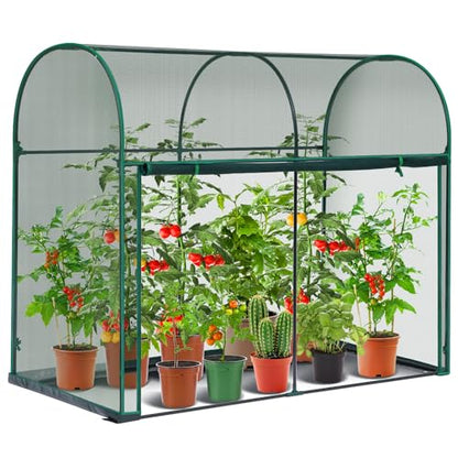 Ohuhu Crop Cages for Garden Plant: 6x3x5 Ft Tent Cage, Plant Netting Cover with Zipper, Garden Bed Cover, Plant Cover from Animal Wind-Resistant Garden Cage for Fruit Vegetable Flower - size: 6' x 3' x 5'