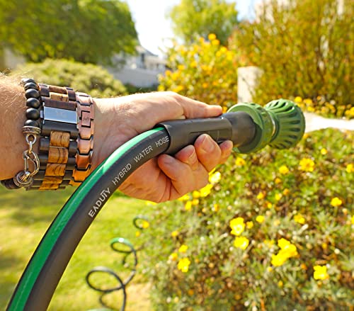 Hybrid Lead In Garden Hose 5/8 IN. x 6 FT, Heavy Duty, Lightweight, Flexible with Rotatable Grip Handle and Solid Brass Fittings - size: 6 FT