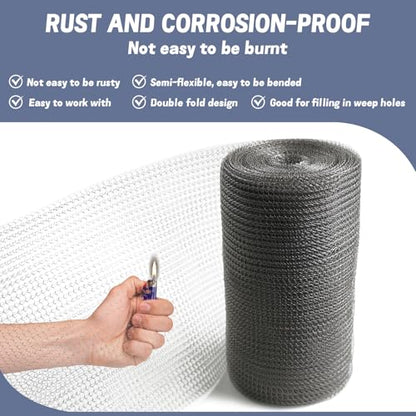 6" X 50 ft Wire Mesh Roll for Rodent Stainless Steel Mesh for Plant