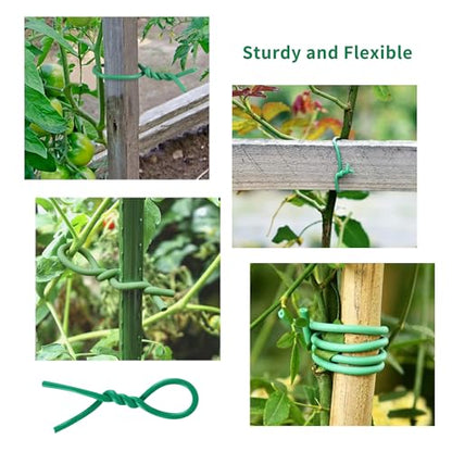 SooGree Plant Ties, 26.2 Feet Soft Twist Garden Ties for Supporting Climbing Plants, Flexible Wire for Tomatoes, Vines, Outdoor Climbing, Vegetables & Office Home Organization(Diameter 3mm) - size: 3MM*8M