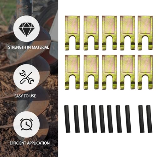 10 Pcs Spiral Drill Teeth 35 Size with Rubber Strips