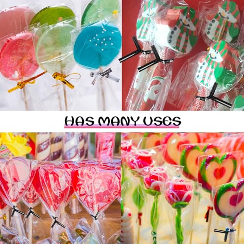 4 Inches Twist Ties for Bags,800pcs Bread Ties for Plastic Bags,Black Twist Ties,Twisty Ties for Candy Bags, Coffee Bags, Snacks, Cake Pops, Party Supplies - color: Black
