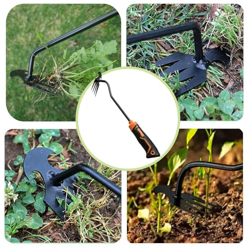 3Pcs Weed Puller Tool Garden Weed Pulling Tool,Portable Garden Weeder Tool,Gardening Weeding Tools for Garden Hand Tools for Vegetable Gardening Backyard Farm Planting & Uprooting Weeding Tool - color: GGO111