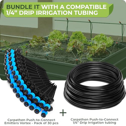 CARPATHEN 1/4" Quick Connect Irrigation Emitters Vortex Sprinker, 30 pcs