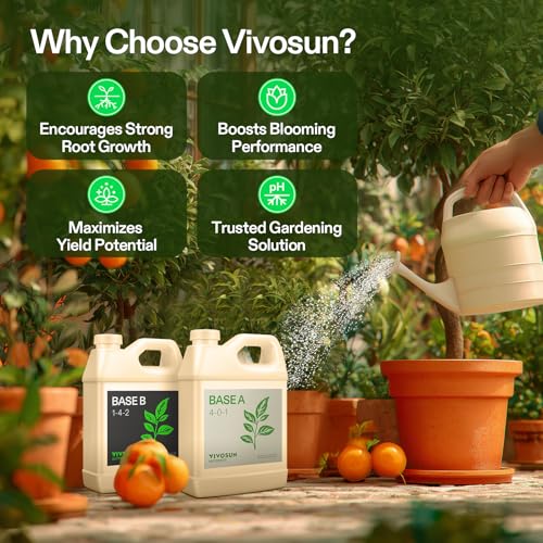 VIVOSUN Liquid Nutrients Base A & B Bundle, Set of 32oz - size: 32 Ounce