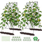 DoCred 39.4" H Cucumber Trellis, 2 Pack Foldable A Frame Garden Trellis - color: Steel Black, size: 39.4" H (Standard)