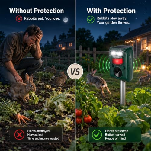 2026 Solar Ultra-Sonic Cat Animal+Deer Repellent Outdoor Deterrent Repeller