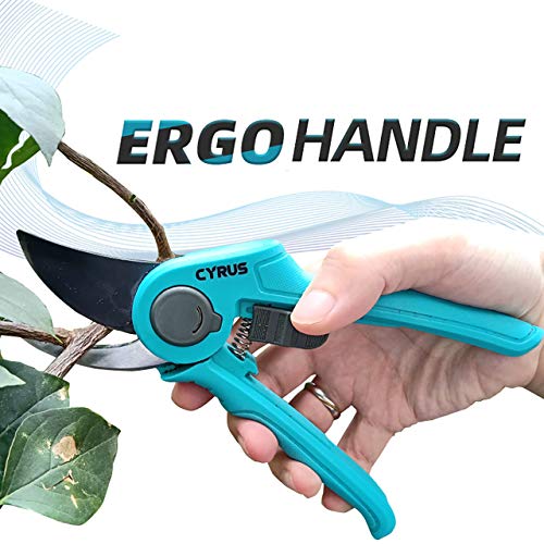 8 Inch Bypass Pruners Rustproof Carbon Steel Garden Shears With Safety Lock - style: Garden Shears 5