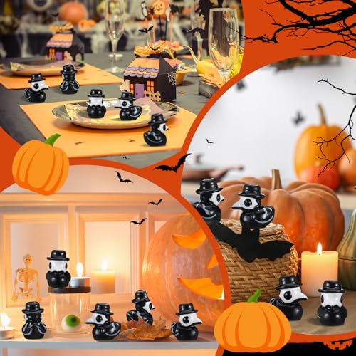 Briwooody 50 Pcs Halloween Mini Plague Doctor Figurine Bulk,Stylish Style - color: Stylish Style