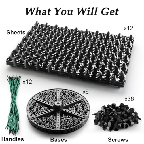 RooTrimmer Air Pruning Planters 5 Gallon 6-Pack, Sturdy Plastic Roots Control Planter Container for Fruit Vegetable Garden Orchard, Size 12"x12",Black - size: 5 Gallon-6P