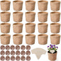 Novabright 20 Pack Herb Garden Planter Indoor Kit, 60 Pcs Complete Kitchen Herb Starter Set Including Burlap Pots Seedling Blocks Markers Birthday Gift Ideas for Women Mom Wife Housewarming - style: Classic