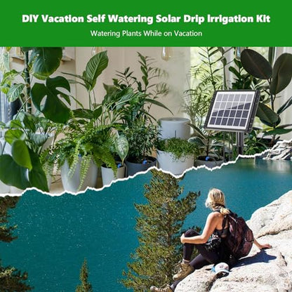 Solar Drip Irrigation Kit Accessories, 49FT Tubing, 15 Drippers - size: 49ft Drip Irrigation Extension Accessories