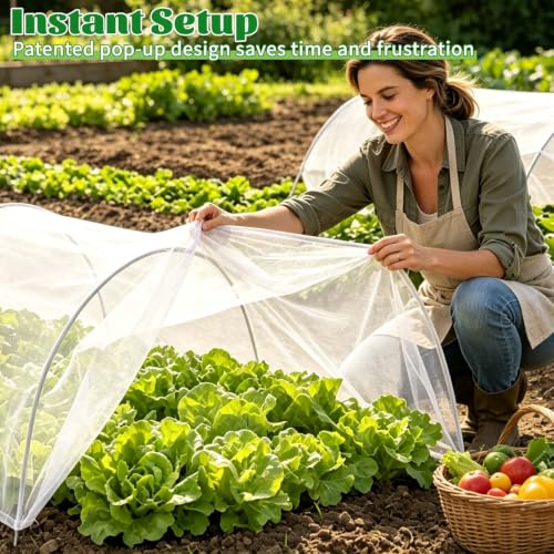 Pop Up Raised Garden Bed Cover, 4 Feet Plant Protection Mesh