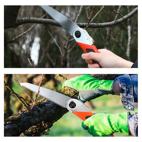6" SK5 7TPI Folding Saw for Camping Hiking Garden - size: 6Inch-Orange