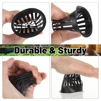 200PCS 2 inch Net Pots Hydroponics Cup Slotted Mesh Net Cup Planting Basket